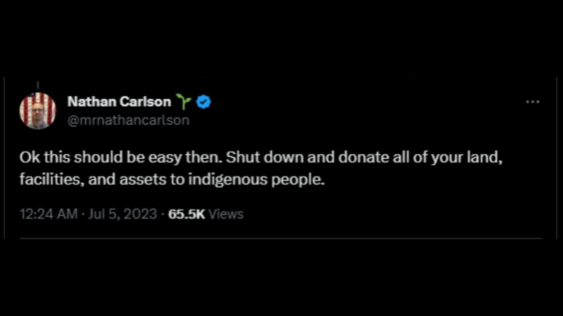 Screenshot of a Twitter user remarking on the ice cream company's controversial Fourth of July post. (Photo via @benandjerrys/Twitter)